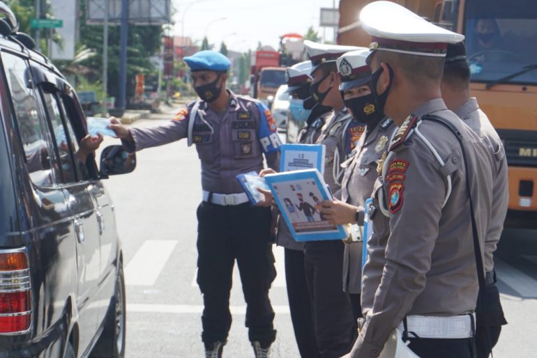 Kepolisian Polman Tetap mengedepankan protokol kesehatan saat melakukan operasi zebra Polres