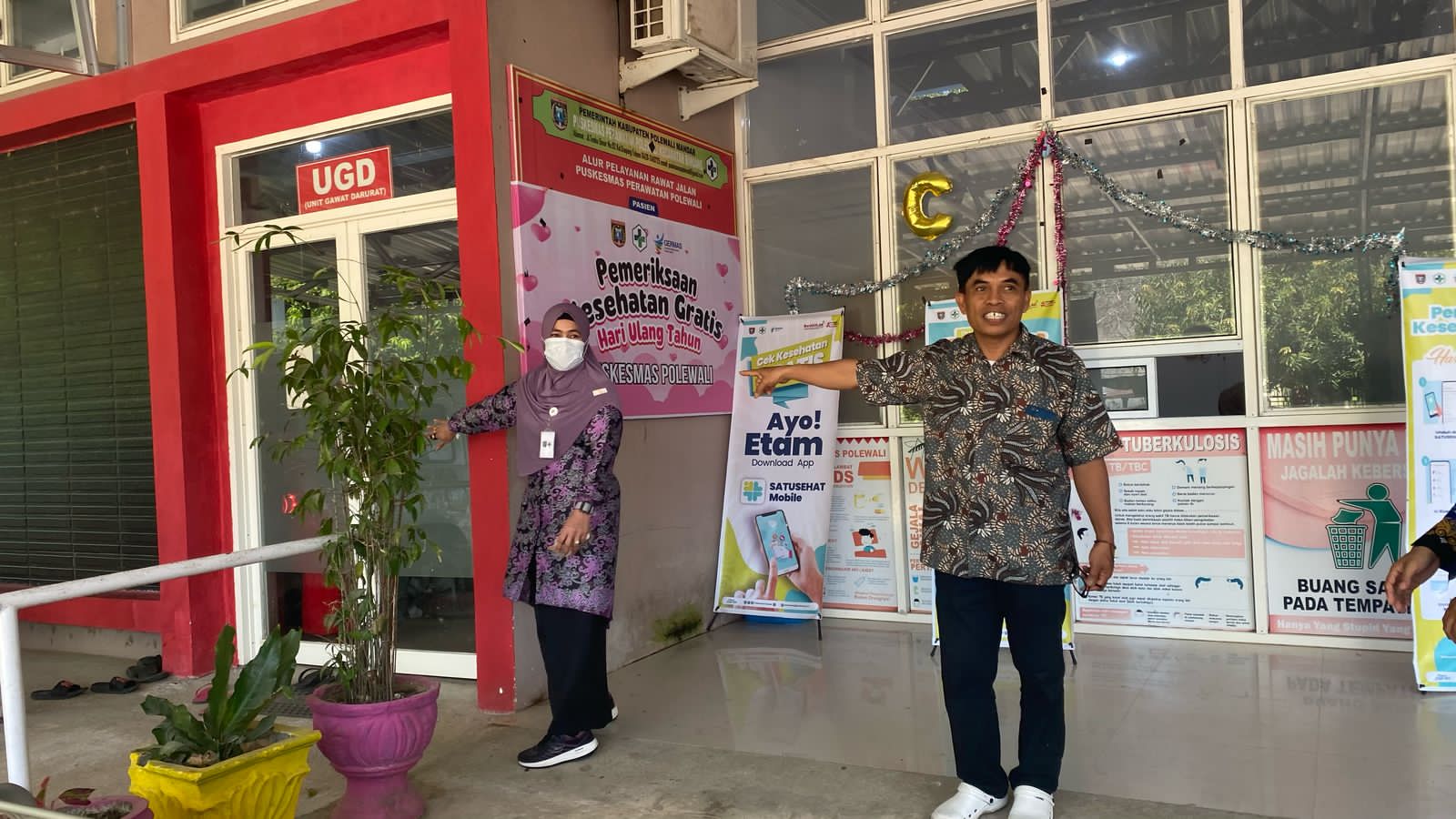 hasil renovasi gedung di Puskesmas Polewali